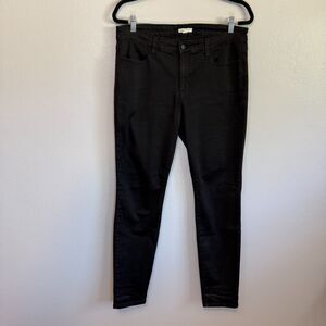 Eileen Fisher Women's Plus Size Organic Cotton USA Black Denim Skinny Jeans 14